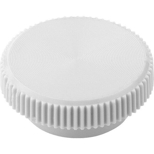 Kipp Knurled Knob With Hexagon Socket For=M04, D1=13 H=5, Thermoplastic Gray K0680.0405 - main